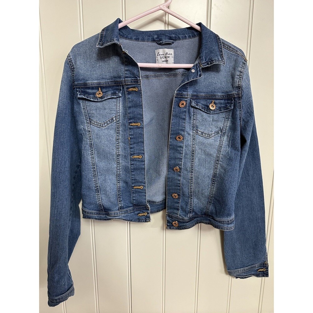 Love Tree Denim Button Up Jacket Sz‎ Medium